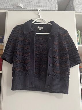 COS, Size S, 100% Cotton, knitted cardigan whit short sleeves